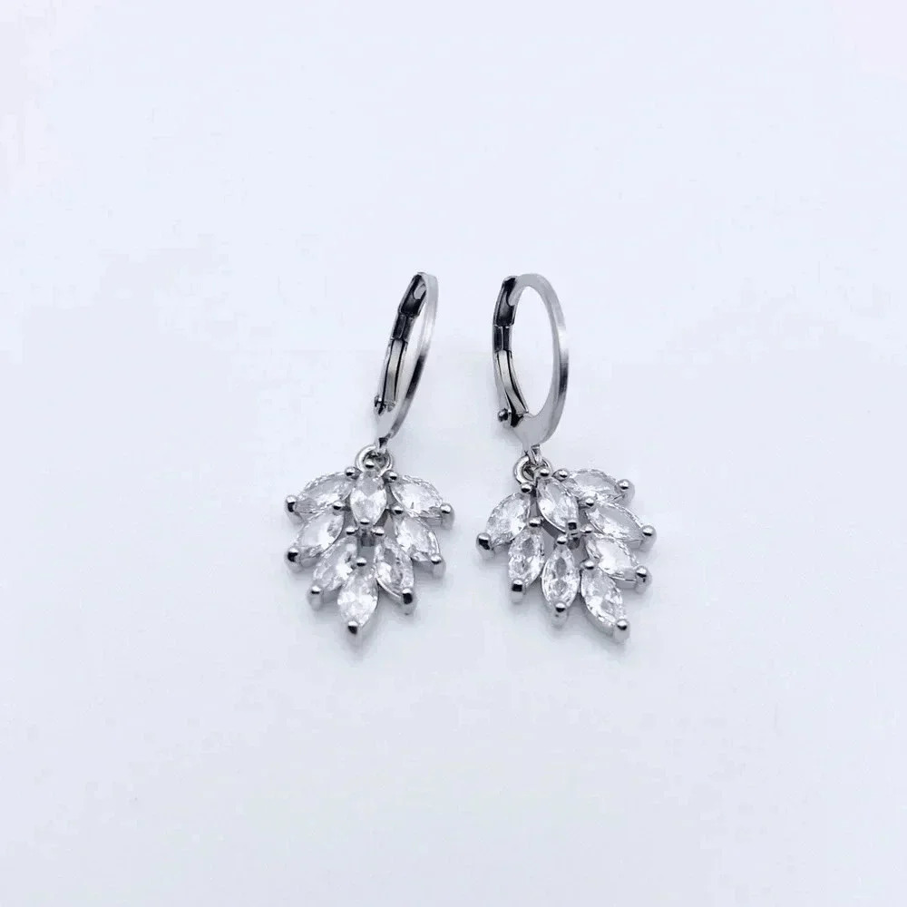 Leaf Hoops Earrings